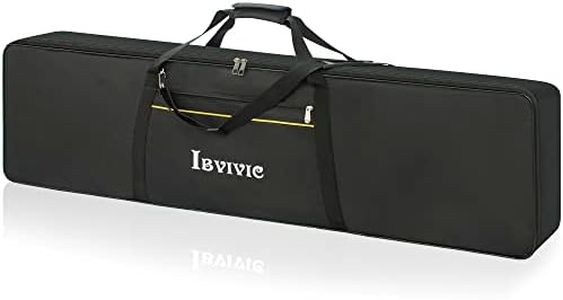 IBVIVIC Housse pour Clavier 88 Touches, 10MM Sacoche de Clavier Piano Electrique, Housse de Protection pour Clavier 88 Touches avec Poignée/Bandoulière de Oxford 600D (Noir)