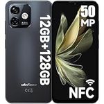 Upgrade Version has NFC- Ulefone Note 16 Pro (12GB+128GB) Phones Unlocked, Android 13 Cellphone, 50MP Main Camera, 6.52” HD+ Waterdrop Screen, 8-Core 4400mAh, Dual 4G Unlocked Mobile Phone-Black