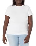 The Drop Women's Courtney Short-Sleeve Tiny Crewneck Jersey T-Shirt Shirt, -White, M