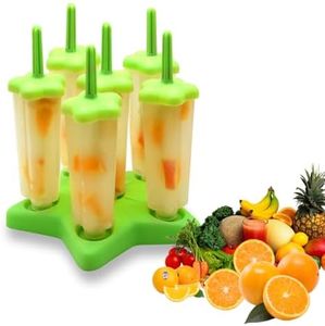 DAOME Umbrella Shaped Popsicle Molds Set - 6 Pack Mold, BPA Free Ice Mold for Ice Pop, Ice Popsicles Maker Or Kulfi Maker Or Ice Cream Candy Maker Fun for Kids and Adults (Random Colour)