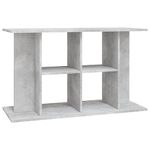 vidaXL Aquarium Stand in Concrete Grey - Engineered Wood Aquarium Support with Multi-tier Storage - Modern Fish Tank Stand 100x40x60cm