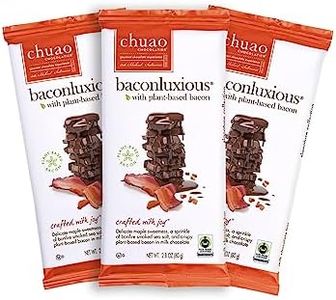 Chuao Chocolatier Baconluxious Chocolate with Plant-Based Bacon Gourmet Milk Bars | Vegetarian |For Gift Baskets, Birthday, Thank You, Care Package| 3 Pack, 2.8 oz Each