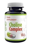 Hepatica Choline Complex (Alpha GPC CDP Citicoline Choline Bitartrate) 250mg 60 Vegan Capsules, 3rd Party Lab Tested, High Strength Supplement, Gluten and GMO Free