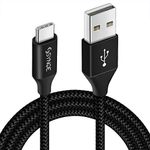 Synqe USB Type C Fast Charging Cable Charger Cord 3A QC 3.0 Data Cable Compatible with Samsung Galaxy S10e S10 S9 S8 S20 Plus, Note 10 9 8, A20e A40 A50 A70, Moto G7 G8 (1M, Black)