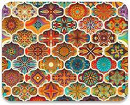 Audimi Mouse Pad Medium Mouse Mat Anti-Slip Base for PC Office Working Gaming, Floral Mandala