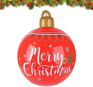 Grandi palline rosse da appendere, 60 cm, gonfiabili, decorazioni per albero di Natale, decorazione per albero di Natale, decorazione per esterni, per feste di Natale, feste, cortile, giardino
