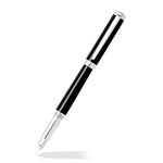 Sheaffer Intensity - Refillable fountain pen, medium nib, black onyx, chrome trim