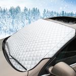 Car Windscreen Cover,Front Windshield Cover for Cars,Foldable Car Windscreen Frost Protector,Snow Cover,Anti Ice Sun UV Dust Waterproof Resistant for Cars in all Weather (145x100 CM)