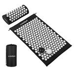 Lixada Acupressure Mat and Pillow Set with 2pcs Spiky Massage Balls for Muscle Relaxation with Carry Bag