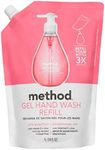 Method Gel Hand Wash Refill, Pink Grapefruit Fragrance Hand Soap, 1 L