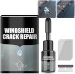 Crack Gone Glass Repair Kit for Chips and Cracks, Cracked Windshield Repair Kit, Universal Windscreen Chip Repair Kit, Glass Crack Repair Liquid, Windscreen Repair Kit for Most Crack Types (1PC)