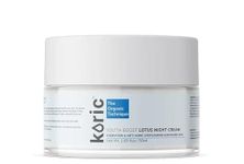 Koric Youth Boost Night Cream (Organic Lemon Peel Oil & 0.5% Tocopherol, pH:5.0, Luxury Lotus Night Cream with Cucumber, Lotus oil & Vitamin E for Anti-Aging, Fights Wrinkles & Even Tone, Dark Spot Remover & Firming Anti-Wrinkle Face & Neck Cream, best night cream for glowing, hydrated skin USDA certified, Natural, Vegan, non comodogenic, light weight, cruelty free, 1.69 fl.oz/50 ml)