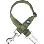 Blueberry Pet Essentials Classic Dog Seat Belt Tether for Dogs Cats, Military Green, Durable Safety Car Vehicle Seatbelts Leads Use with Harness