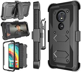 Njjex Motorola Moto G6 Play Case, Moto G6 Forge Holster, Moto E5 5.7" Case (XT1920DL), [Nbeck] Heavy Duty Built-in Screen Protector Rugged Locking Swivel Belt Clip Kickstand Hard Shell Cover [Black]