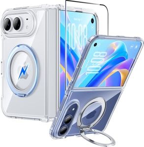 FNTCASE for Phone Ultra/Phone fold Case with 360 Spin Magnetic Stand Clear