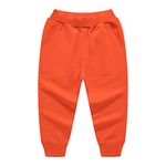 Happy Cherry Toddler Infant Baby Boys Pants Outfit Little Boys Drawstring Elastic Sweatpants Sport Jogger Orange 8-9T