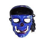 brown leaf Scary Horror Pirates Skull Face Mask for, Theme Party, Halloween Party, Fancy Dress, Holi (Blue)