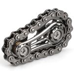 Cool Sprockets Fidget Chain, Metal Fidget Spinner Toy for Kids Adults, EDC Hand Roller, Bike Chain Gears, Novelty Stress Relief Desk Office Easter Birthday Gift for Boys Girls Age 6 7 8 9 10