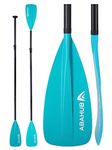 Abahub SUP Paddle - 3 Piece Adjustable Paddles - Lightweight Stand-up Paddle Oars for Paddleboard, Adjustable Aluminum Alloy Shaft 68" - 84", Teal Plastic Nylon Blade