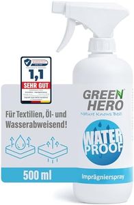 Green Hero Textil Imprägnierspray 500 ml | gegen Regen & Schmutz für Jacken, Schuhe, Sofa, Couch und Leder | effektive Nanoversieglung | Imprägnierung für Textilien mit Bester Waschbeständigkeit