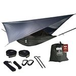 Oak Creek Portable Single Camping Hammock with Mosquito Bug Net and Tree Straps 274cm x 122cm