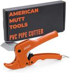 Mutt Tools 1.5” PVC Pipe Cutter Tool – Heavy Duty Ratcheting Pipe Cutter for Plumbing – Slice Through PVC, CPVC, PEX, Plastic and Hoses