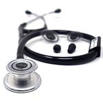 IS IndoSurgicals Silvery Iii Stethoscope(Black)