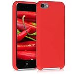 kwmobile TPU Silicone Case Compatible with Apple iPod Touch 6G / 7G (6th and 7th Generation) - Case Soft Flexible Protective Cover - Red