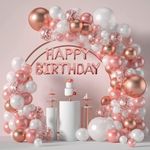 123PCS Rose Gold Balloons Garland A