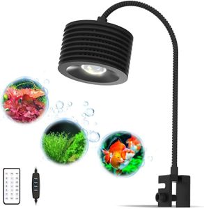 Lominie LED Aquarium Light, Planted Tank Light 4 Channels Remote Control 6500K Aquarium LED Light for Freshwater Fish Tank Refugium with Gooseneck (A20 18W Freshwater)