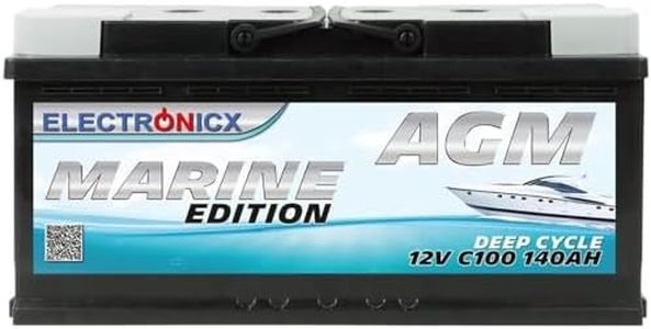 Batterie AGM 140Ah 12V Décharge Profonde Sans Entretien Étanche – Accumulateur Idéal pour Panneaux Solaires, Camping-Car, Voiture, Bateau