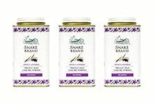 SNAKE BRAND Prickly Heat Cooling Body Powder Relaxing Lavender 140g (3-Pack)