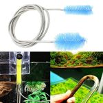 VAYINATO® Stainless Steel with Double Side Brush Aquarium Glass Lily Pipe Cleaner Can be Used to Clean All Hard to Clean Area Like Cannister Filter Tubes (Colour May Vary) by Petzlifeworld