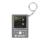 Personalised music Keyring Songlist Album Cover Art Fathers Day Birthday (Grey)