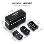 Neewer CM28 Professional Wireless Lavalier Microphone for Camera/PC/Compatible with iPhone Android, with Charging Case, Noise Canceling, 4GB Storage for 9hrs Recorder, Max 200m (656ft) Transmission
