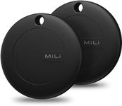 MiLi 2 Pack Bluetooth Tracker Tag for iOS, Mitag Items Finder Locator Compatible with Apple Find My Luggage Tracker, IP67 Waterproof Tracker for Dog, Key, Luggage, Suitcase, Bag, Wallet