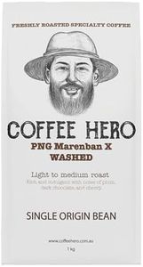 Coffee Hero PNG X Single Origin - Freshly Roasted Coffee Bean, Light to Medium Roast - Notes of Plum, Dark Chocolate and Cherry - Origin from Papua New Guinea - 250 Grams, Whole Beans