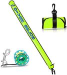 Surface Marker Buoy Set, 6ft Hi-Visibility Inflatable Closed Bottom Signal Tube Safety Sausage with 100ft/30m ABS Finger Spool Reel and Snap Kit for Underwater Scuba Diving (Hi-viz Fluorescent Yellow)