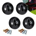 4 Pack AM125172 Plastic Deck,Gauge Wheel Kit for John Deere 48", 54", 60", 62“, 72" Deck Lawn Tractor Mowers Wheel Kit