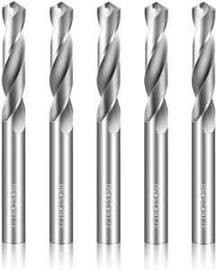 3/16" Drill Bits Solid Carbide Drill Bits, Tungsten Carbide Drill Bit Set, Metal Drill Bit Set for Stainless Steel Hardened Steel Cast Iron Alloy Copper, 5 Pcs