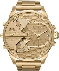 Diesel Men's Mr Daddy 2.0 Quartz Stainless Steel Chronograph Watch, Color: Gold-Tone (Model: DZ7399), Chronograph