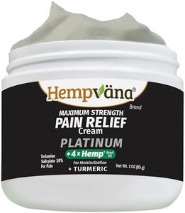 Hempvana Platinum Maximum Strength Relief Cream 4X Hemp for Muscles, Joints, Back, Knees, Shoulders, Neck, Elbows, Hands, Feet. AS SEEN ON TV. Odor-Free, Non-Greasy, Quickly Absorbs, 4X More Hemp