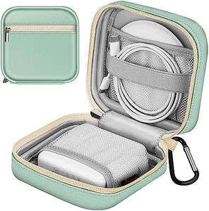 FINPAC Charger Case for MacBook, Small Electronic Organizer Bag for MacBook Power Adapter, Portable Pouch Travel Storage for Laptop Accessories, Magic Mouse, USB Drives, GoPro, Gadgets - Light Green