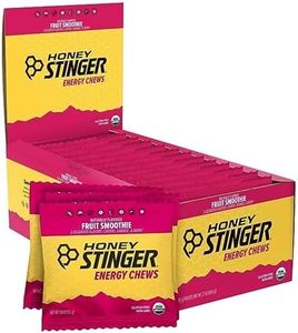 Honey Stinger Organic Fruit Smoothie Energy Chew | Gluten Free & Caffeine Free | For Exercise, Running and Performance | Sports Nutrition for Home & Gym, Pre and Mid Workout | 12 Pack, 21.6 Ounce