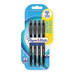 Paper Mate ComfortMate Ultra Retractable Ballpoint Pens | Medium Point (1.0mm) | Black | Pack of 4