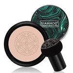 SIAMHOO CC Cream Foundation with Mushroom Head Air Cushion CC Cream Foundation Full Coverage for Flawless Makeup, Even Skin Tone 0.7fl.oz - Natural