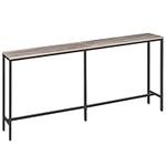 MAHANCRIS Console Table, 70.9" Narrow Long Sofa Table, Entryway Table, Industrial Sofa Table, Side Table, for Hallway, Living Room, Sturdy and Stable, Easy to Assemble, Greige CTHG18001Z