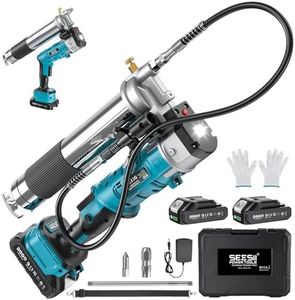 Seesii Innovative 2-in-1 Grease Gun: High-Efficiency 5.3 oz/min 12,000 PSI Electric Grease Gun Kit with 2 * 2.0Ah Batteries and Charger, Easy-to-Use for Farmers, Equipment Operators & Owners