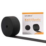 Knit Elastic Bands for Sewing Black Heavy Stretch High Elasticity Flat Elastic Cord 2 Inch Wide Braided Elastic Spool 10 Yard