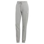 adidas Women's Essentials Linear French Terry Cuffed Pants, Medium Grey Heather/White, M